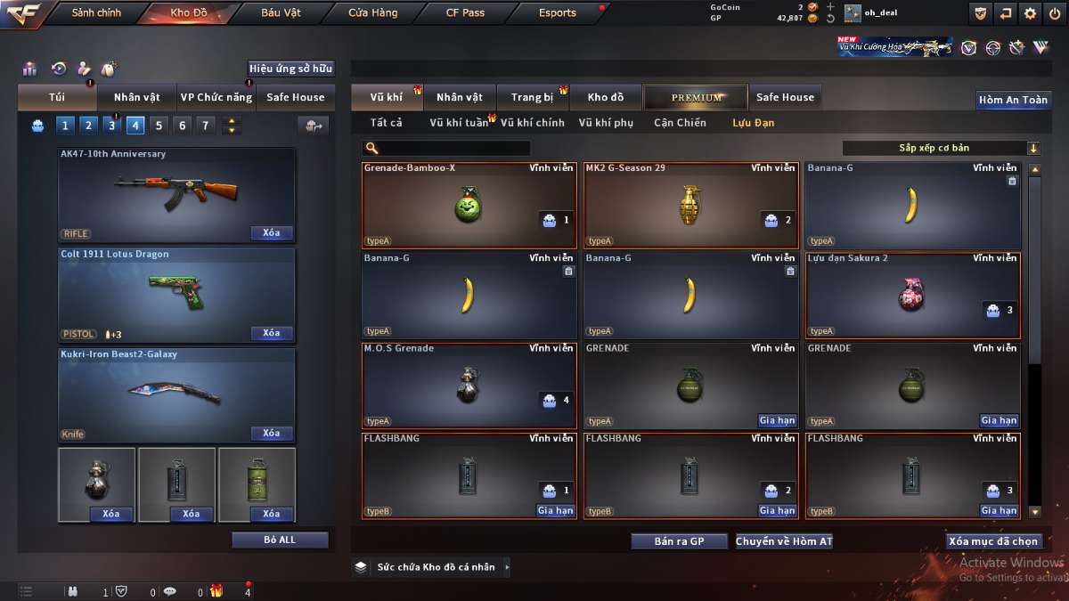 shop acc cf uy tin gia re